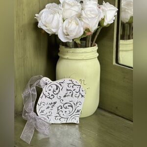 White & Silver Wooden Ornaments